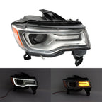 Pair Chrome Xenon Headlights for Jeep Grand Cherokee (2019–2021) LED DRL
