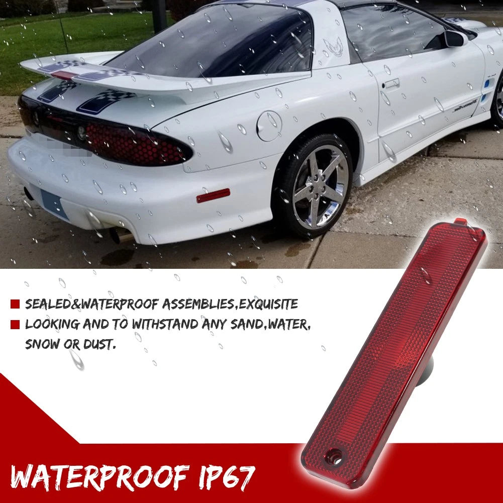 Red Lens Rear Bumper Side Marker Lights for Pontiac Firebird Trans AM (1993–2002)
