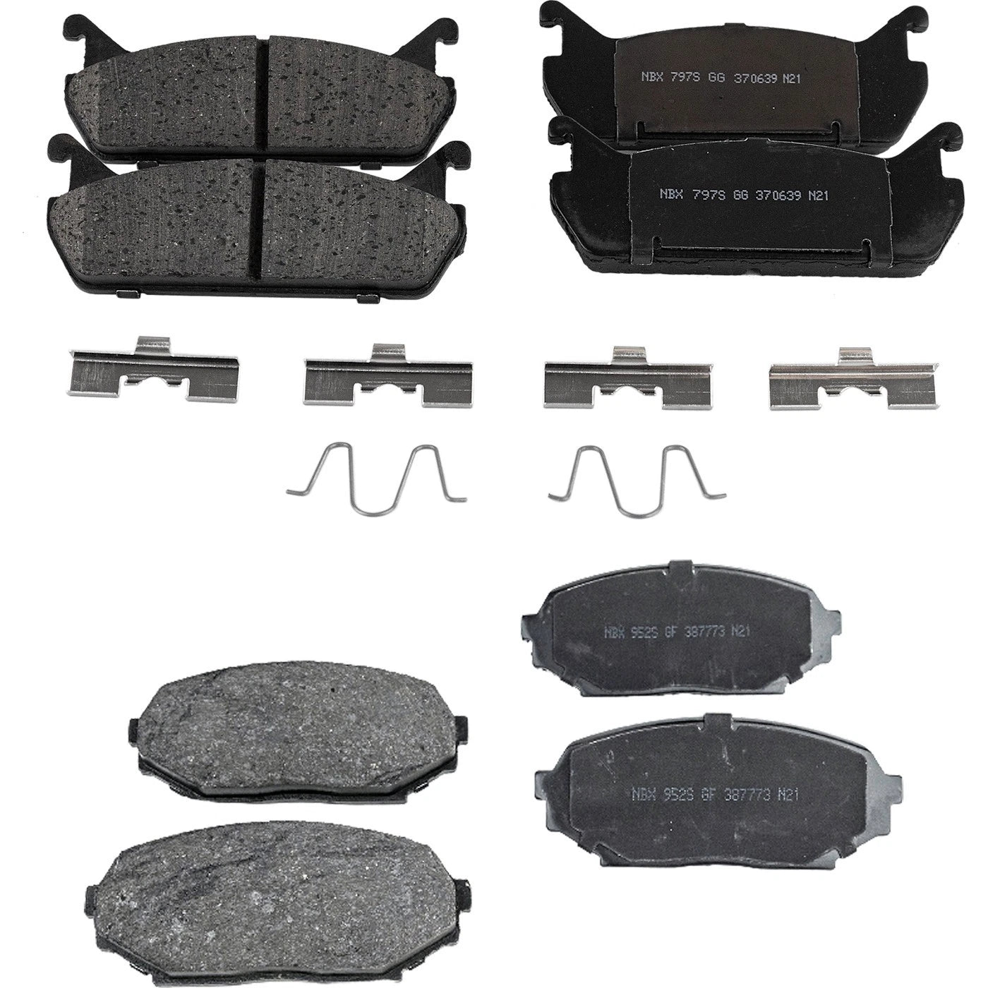 Set of 4 NAO Brake Pads for Mazda Miata (1990–1993)