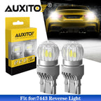 2X 7443 7441 T20 LED Bulbs for Reverse Backup (6000K)