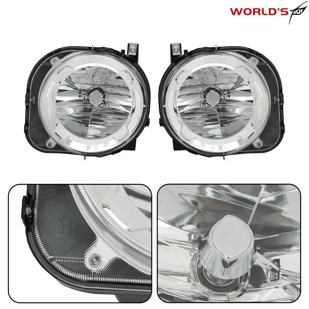 Set of 2 Projector Headlights for Jeep Renegade (2015–2018) Halogen
