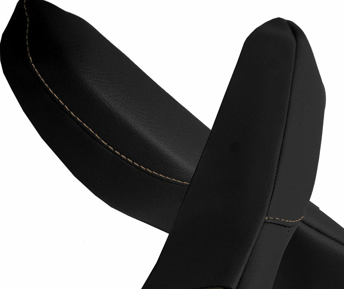 Front Seat Armrest Cover Leather for Honda Odyssey (2018–2020) Black Beige