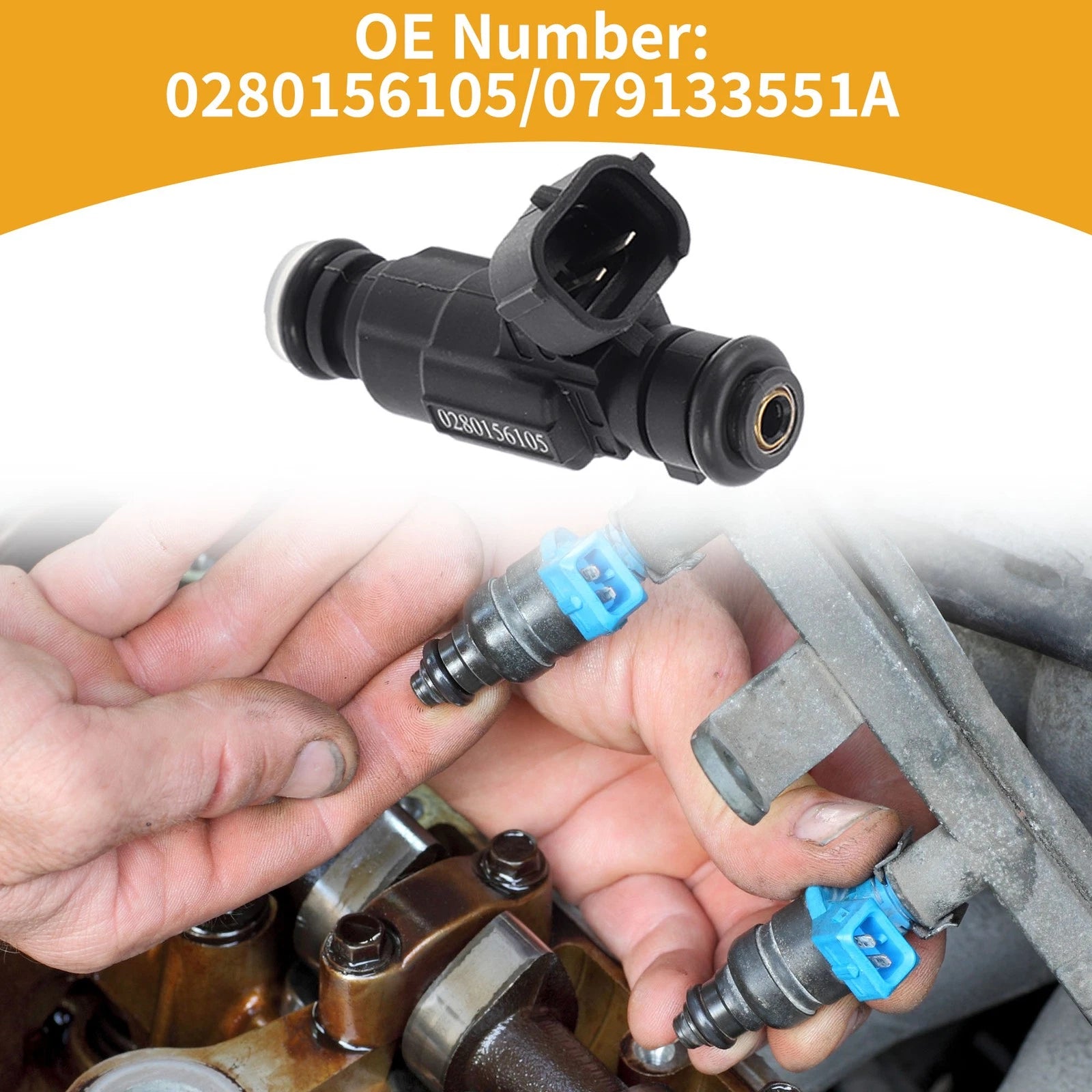 1 Pc Fuel Injector No.0280156105 for Audi Allroad Quattro V8 4.2L (2003–2005)
