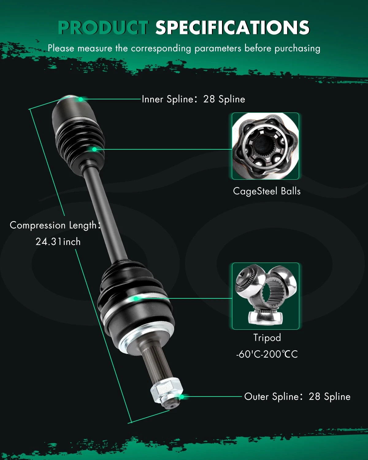 CV Axle for Honda Accord (2003–2007), CR-V (2002–2006), Acura TL (2004–2006)