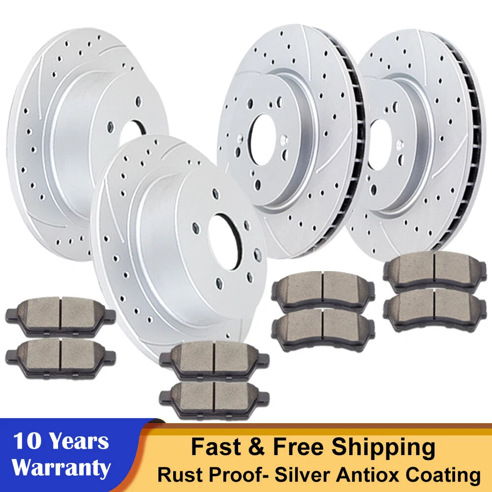 Drilled Rotors & Ceramic Pads for MKZ Mazda 6 Ford Fusion (2013–2020)