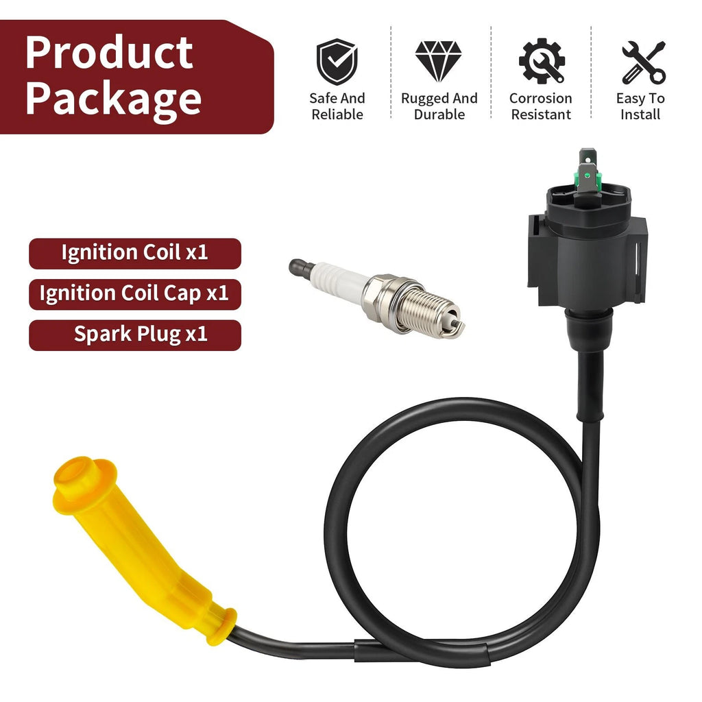 Ignition Coil & Spark Plug for Honda Foreman 500 TRX 500 (2005-2014)
