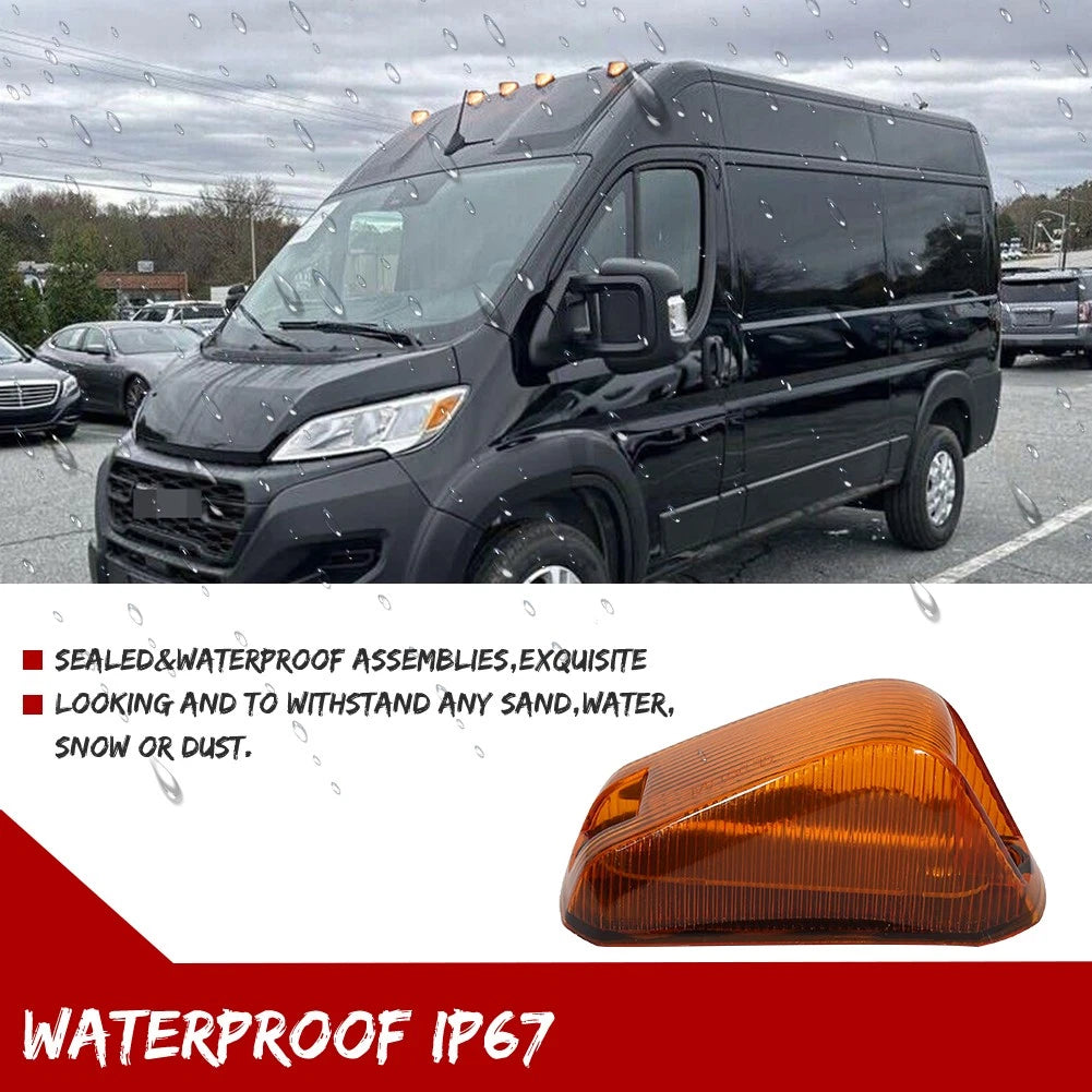 2X Front Roof Cab Amber LED Clearance Lights for Ram ProMaster 1500 2500 3500 (2014–2023)