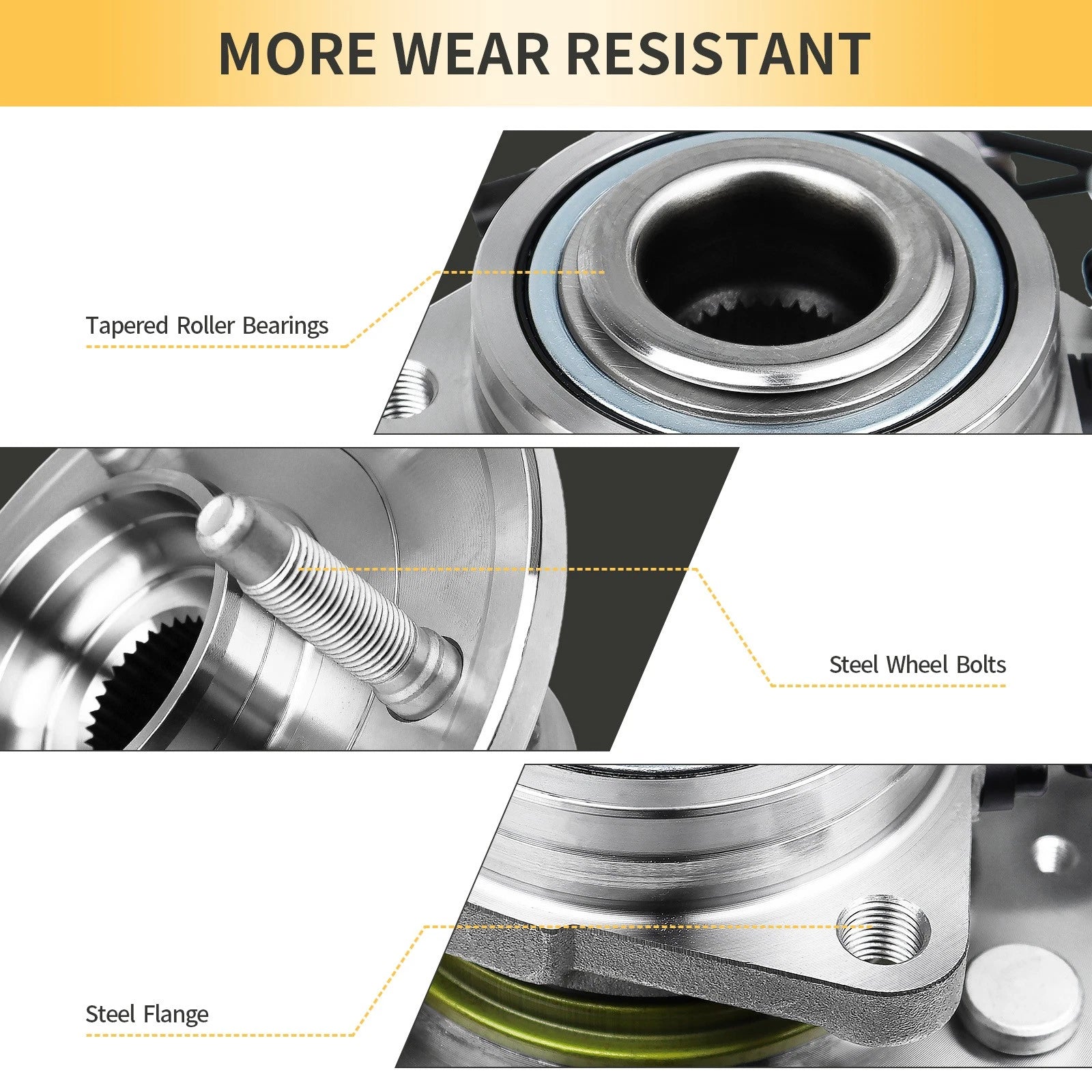 Front Wheel Bearing Hubs for Chevy Silverado GMC Sierra 1500 Tahoe (2007-2013)