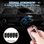Rose Gold Soft TPU Smart Key Cover for Dodge Jeep (2019-2024)