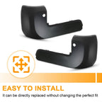 Pair of Rear Bumper End Caps for Toyota Tacoma (2016–2023) Black w/ Sensor Holes
