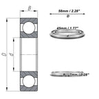Deep Groove Ball Bearing 6809NR for Scooter Skateboard Wheel (P0 45x58x7mm)