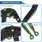 Adjustable Brake Clutch Levers for Honda X11 (1999–2002) Black Green