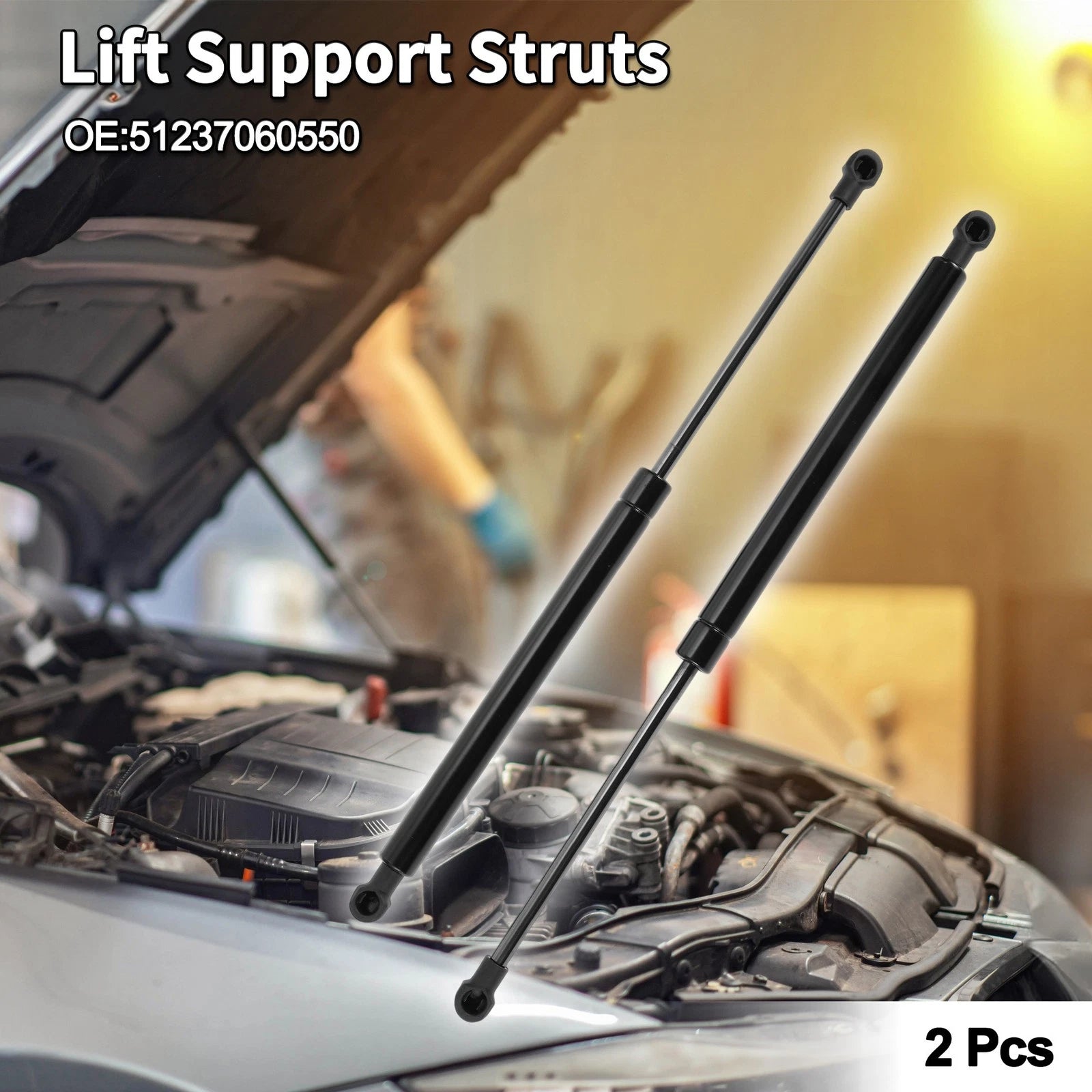 Front Hood Lift Supports Struts 51237060550 for BMW 325i 328i (2006–2013)