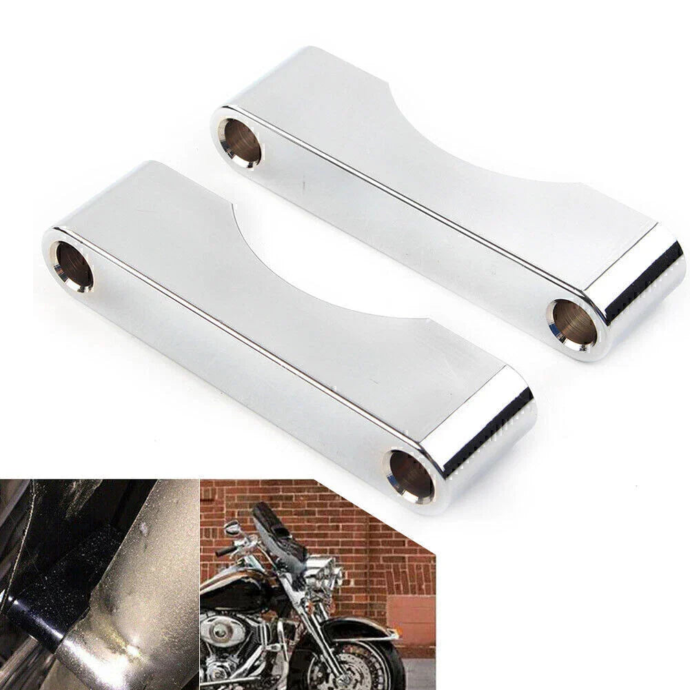 Chrome Front Fender Spacers for Harley Touring Road King (1984-2013)