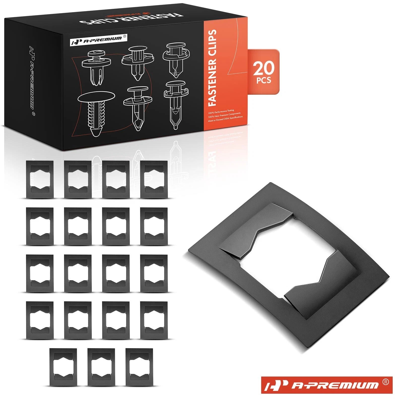 20Pcs Front Door Hinge Pins & Flat Nut Clips for Chevy 
