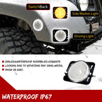 LED Side Marker DRL Front Fender Lights for Jeep Wrangler JK (2007–2018)