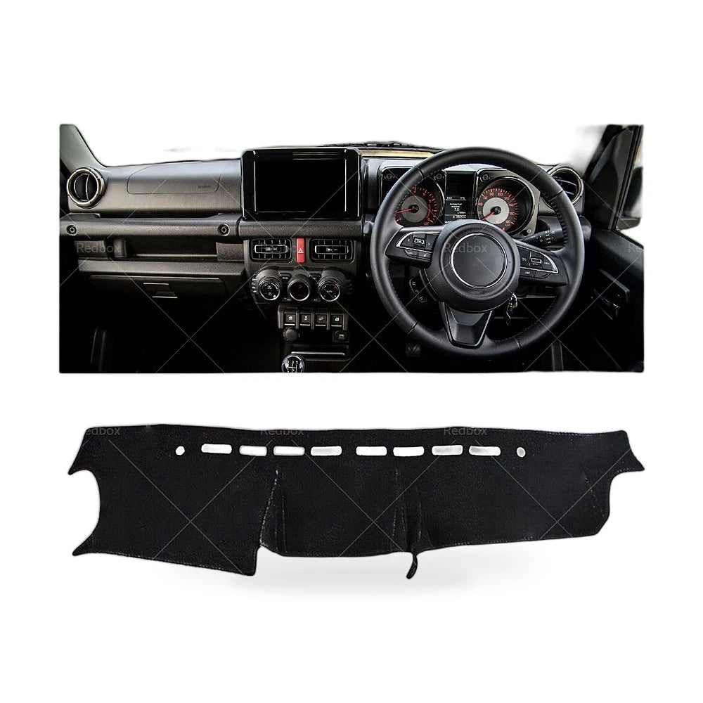 Non-Slip Dash Mat for Suzuki Jimny (2019–2022) Dashboard Cover Black