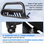 Bumper Guard Push Bull Bar for Toyota Sequoia Tundra (2001–2007)