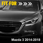 Set of 2 Rear Bumper Tow Hook Cover Caps for Mazda 3 (2014–2018)