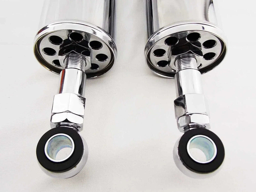 Chrome Rear Shock Absorbers for Harley Davidson FXSTC Softail Custom (89-99)