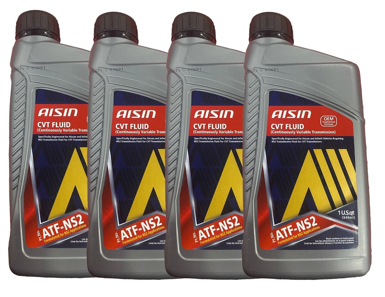 Set of 4 Aisin Auto Trans Fluid for Nissan Chevrolet Dodge Jeep Saturn (4 x 1qt)