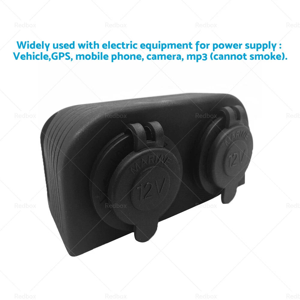 Dual Power Socket for Car Boat Caravan RV (12V-24V)