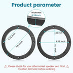 Set of 2 Speaker Spacer Rings for Custom Subwoofer Mounting (6.5")