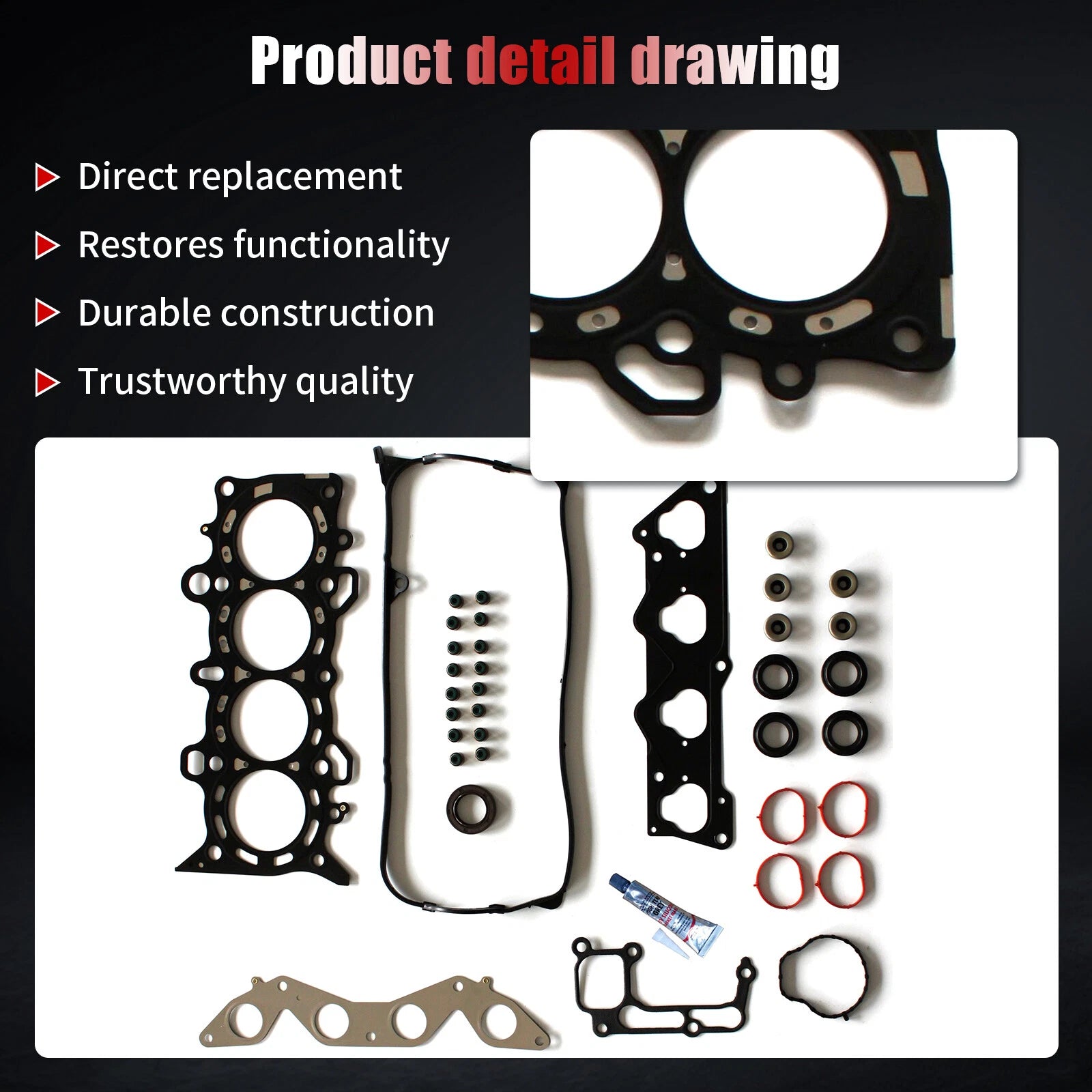 MLS head gasket kit for Honda Civic 1.7L (2001–2005)