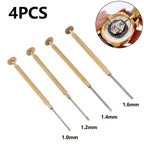 4X Screwdriver Set for Watch Repair - Copper Golden Finish