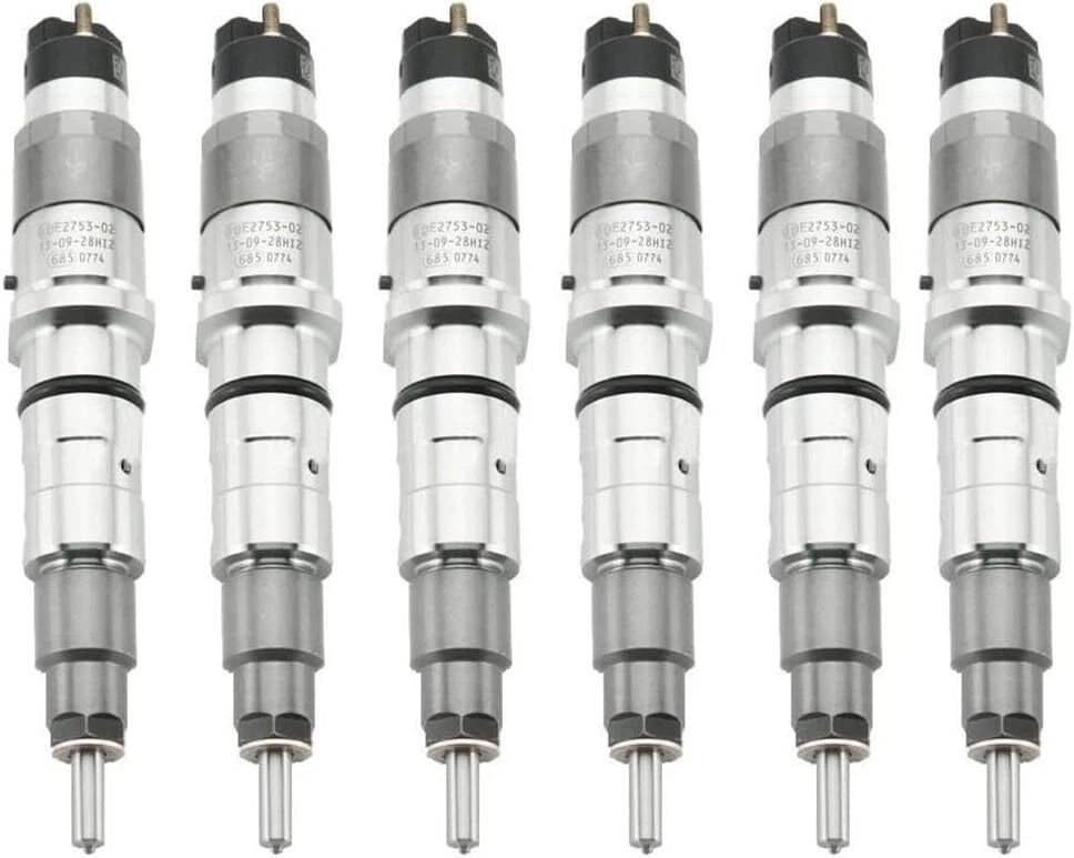 Set of 6 Fuel Injectors 0445120455 5367161 for Cummins QSB4.5 QSB6.7