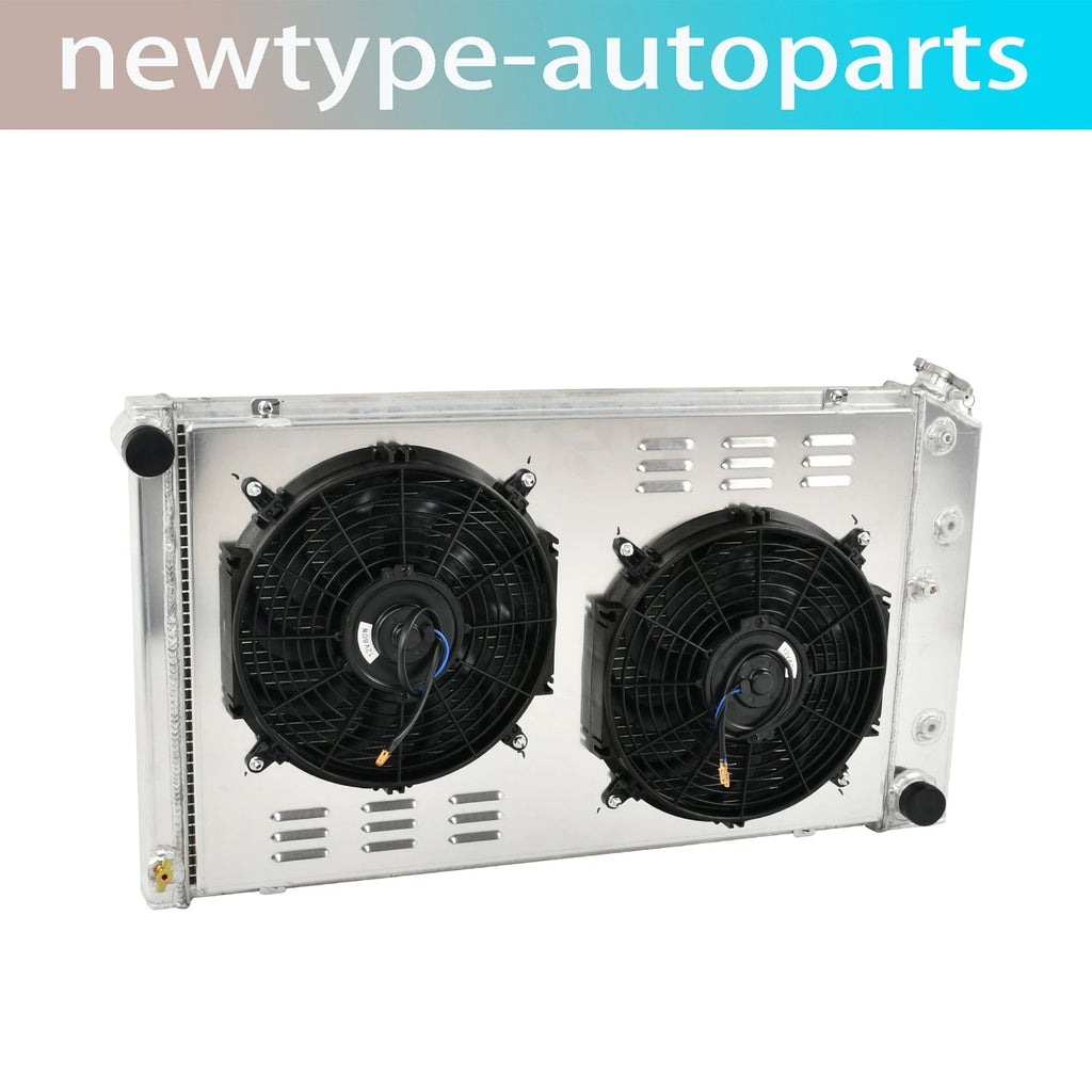 3 Row Radiator with Shroud Fan for Chevy C/K C10/20/30 K10/20 (1973–1986)