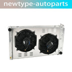 3 Row Radiator with Shroud Fan for Chevy C/K C10/20/30 K10/20 (1973–1986)
