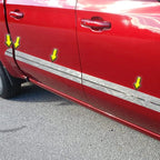 8pc Side Accent Trim Kit for 2019-2023 Chevy Silverado 1500 Crew Cab 6.5 ft Bed