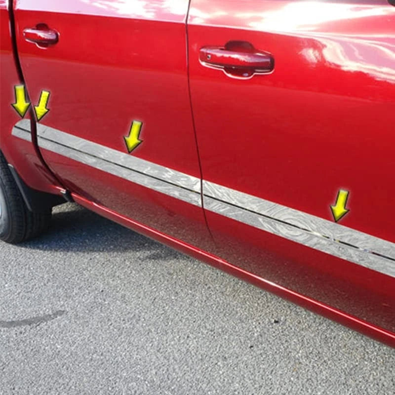 8pc Side Accent Trim Kit for 2019-2023 Chevy Silverado 1500 Crew Cab 6.5 ft Bed