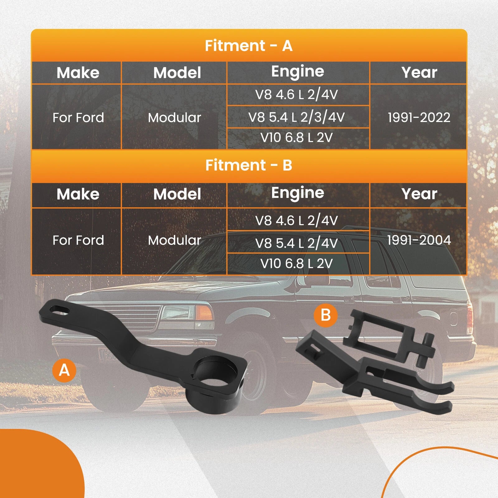 Set of 4 Camshaft Alignment Timing Tools for Expedition V8 (1997-2002)