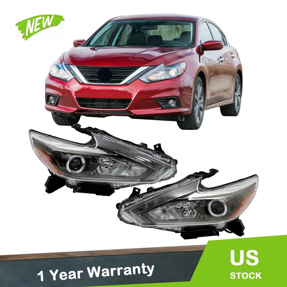 Headlight Assembly Set of 2 for Nissan Altima Sedan (2016–2018) LED