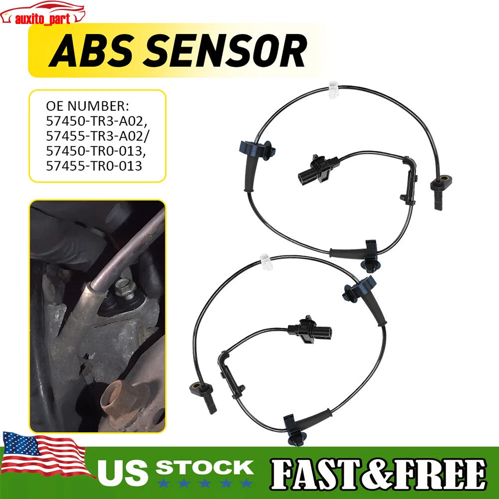 Pair ABS Wheel Speed Sensors for Honda Civic (2012–2015)