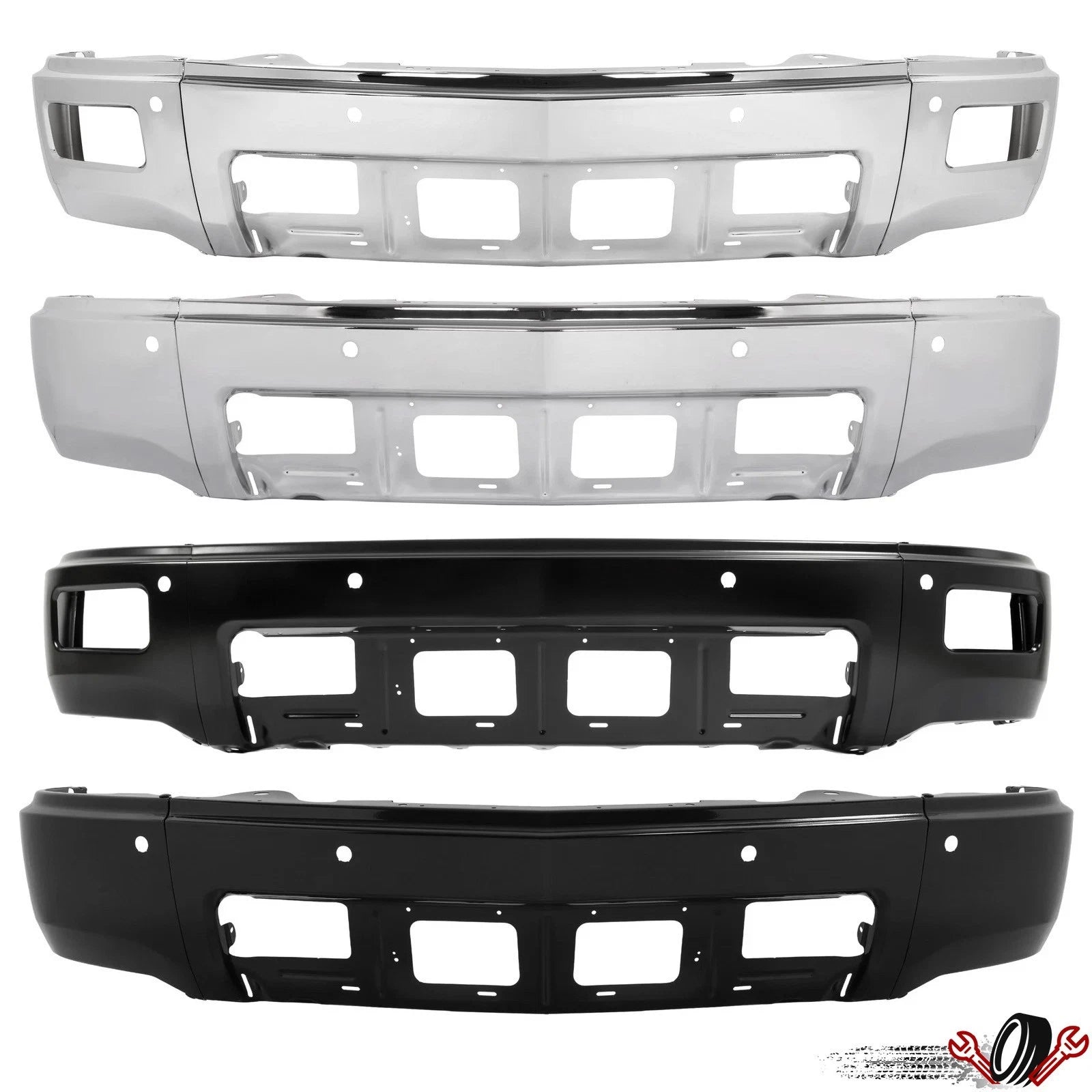 Chrome Front Bumper Face Bar for Chevy Silverado 1500 (2014–2015)