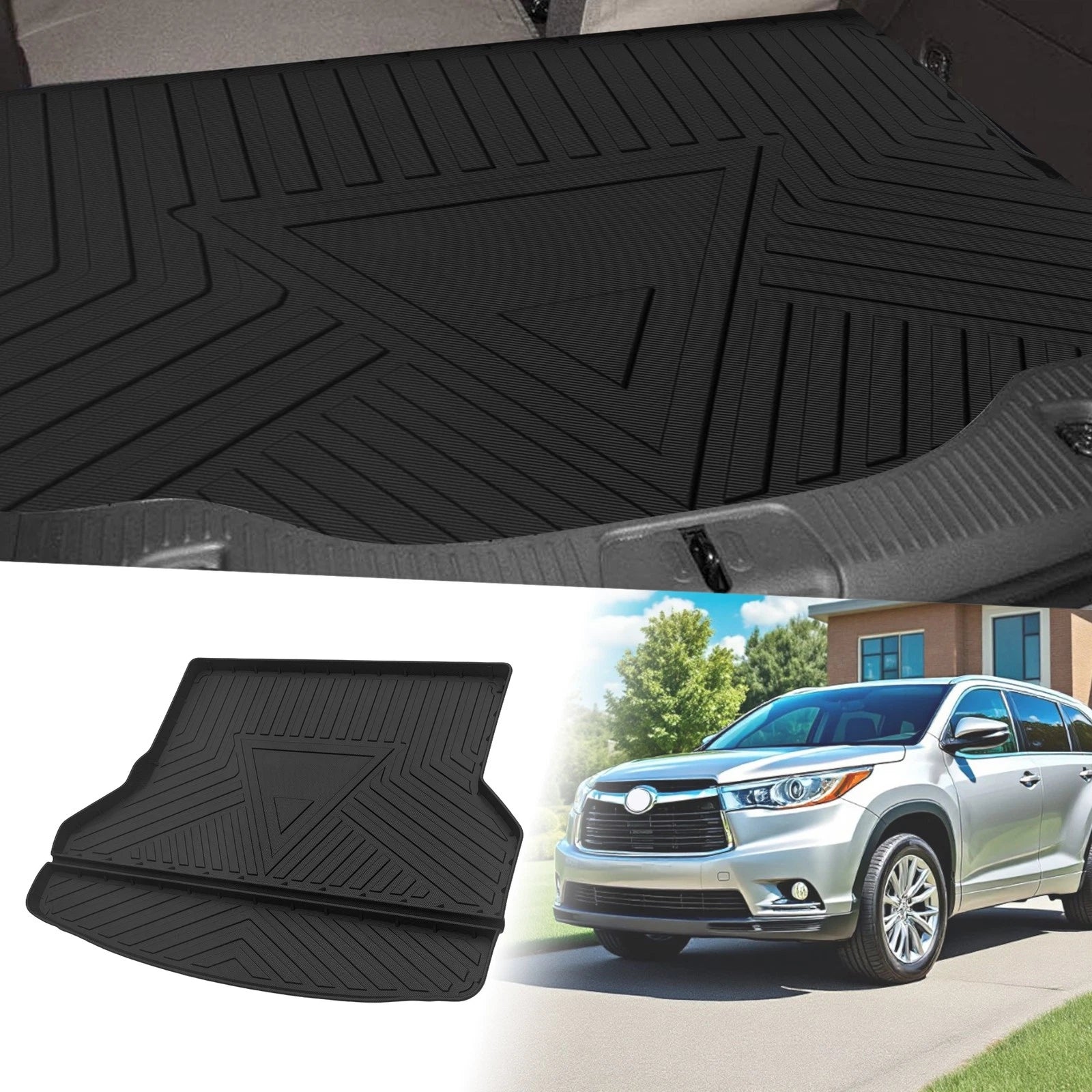 Cargo Liner Rear Trunk Mat for Toyota Highlander (2006–2014) TPE 5/7 Seats