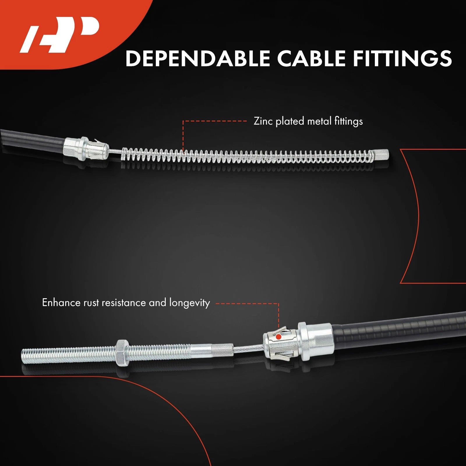 2X Rear Parking Brake Cable for Chevrolet Express 2500 GMC Savana 2500 (2003–2014)