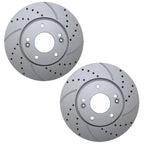 2X Front Drilled Coated 280mm Brake Rotors for Hyundai Kia