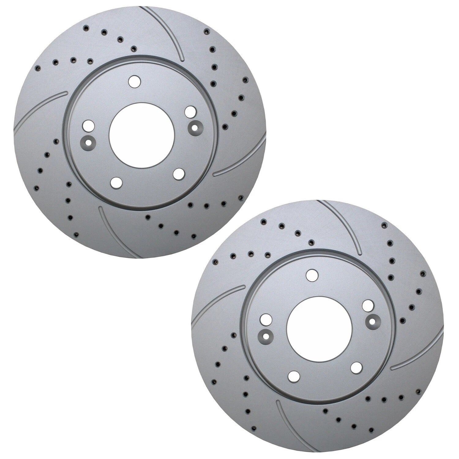 2X Front Drilled Coated 280mm Brake Rotors for Hyundai Kia