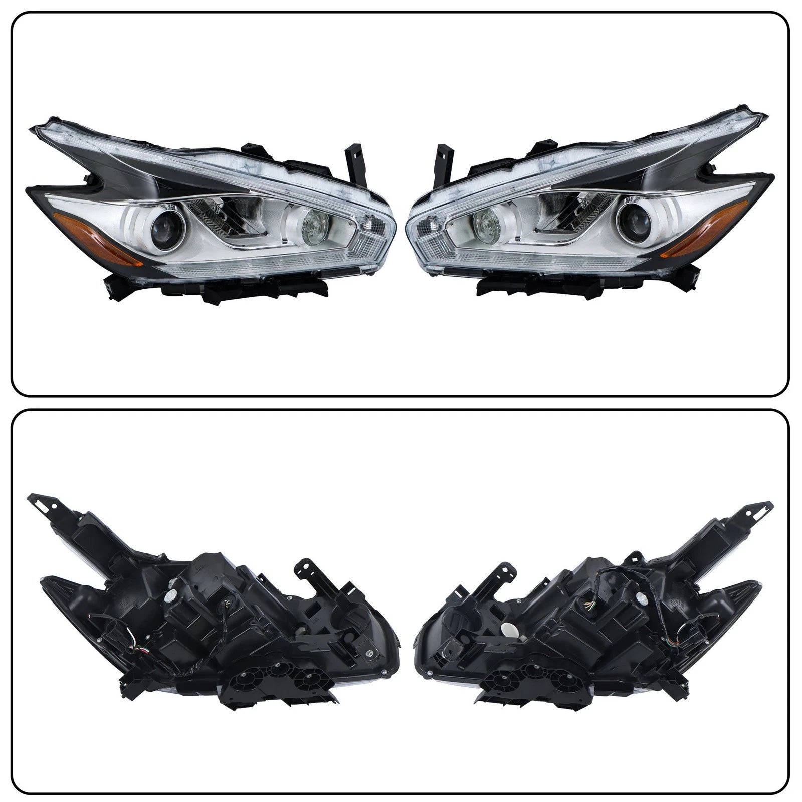 Pair of LED Projector Headlights for Nissan Murano (2015-2018)