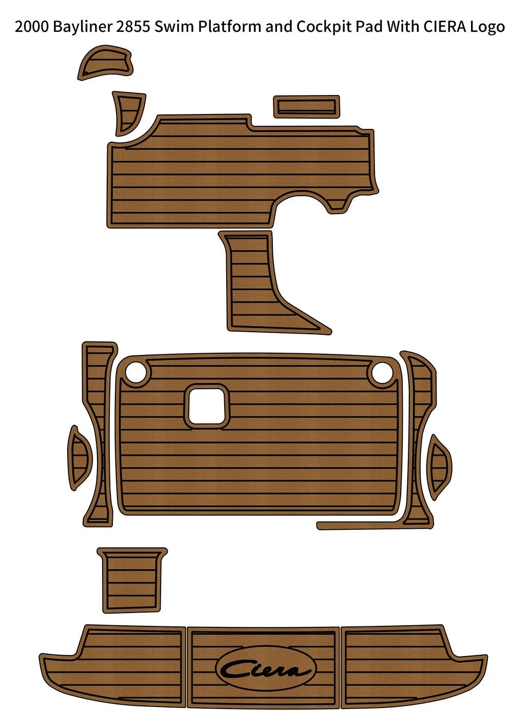 EVA Faux Foam Teak Deck Flooring for Bayliner 2855 (2000–2000)