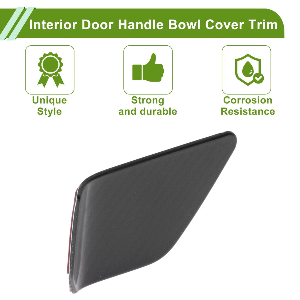 Interior Door Handle Bowl Cover Trim for Nissan Rogue (2021–2025) Carbon Fiber Black