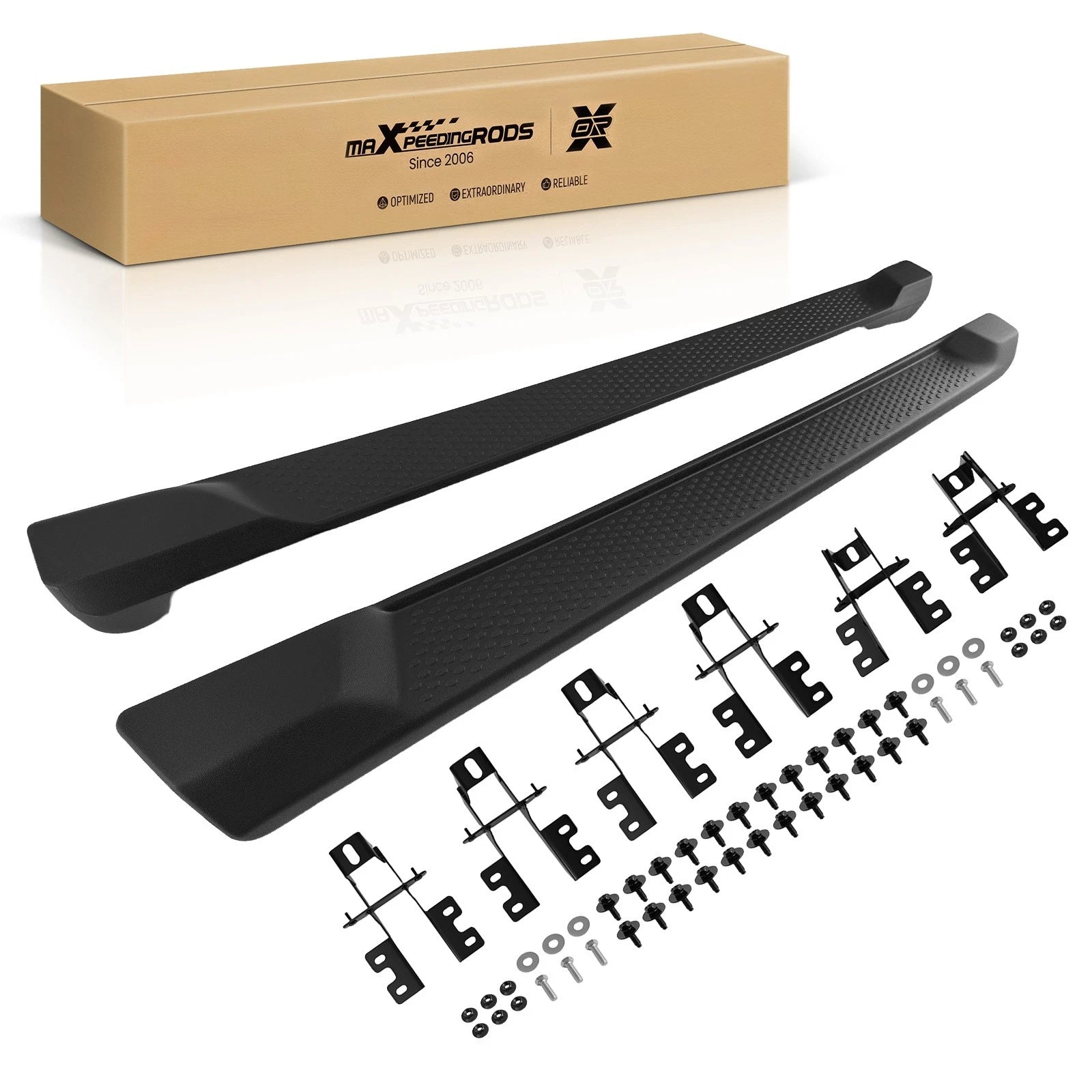 Black Side Step Running Board for Jeep Wrangler JL (2018–2025) Non-Slip ABS