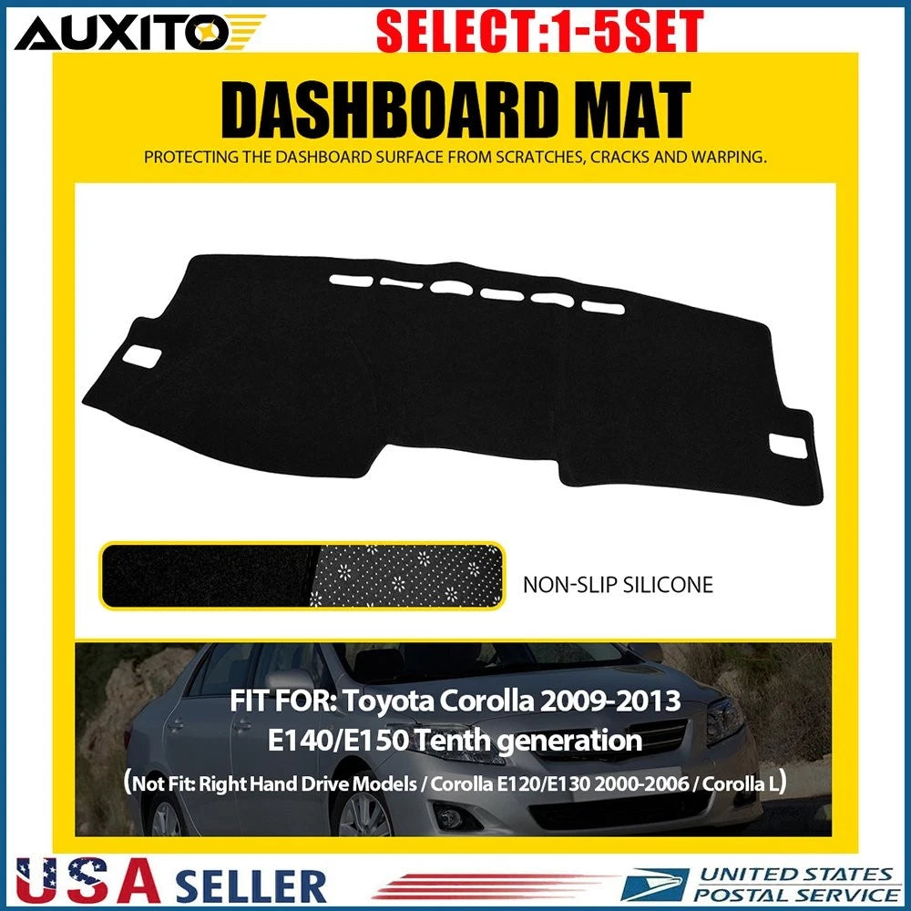 Dash Board Cover Pad Mat for Toyota Corolla (2009–2013) 1-5X Sun Anti-Glare