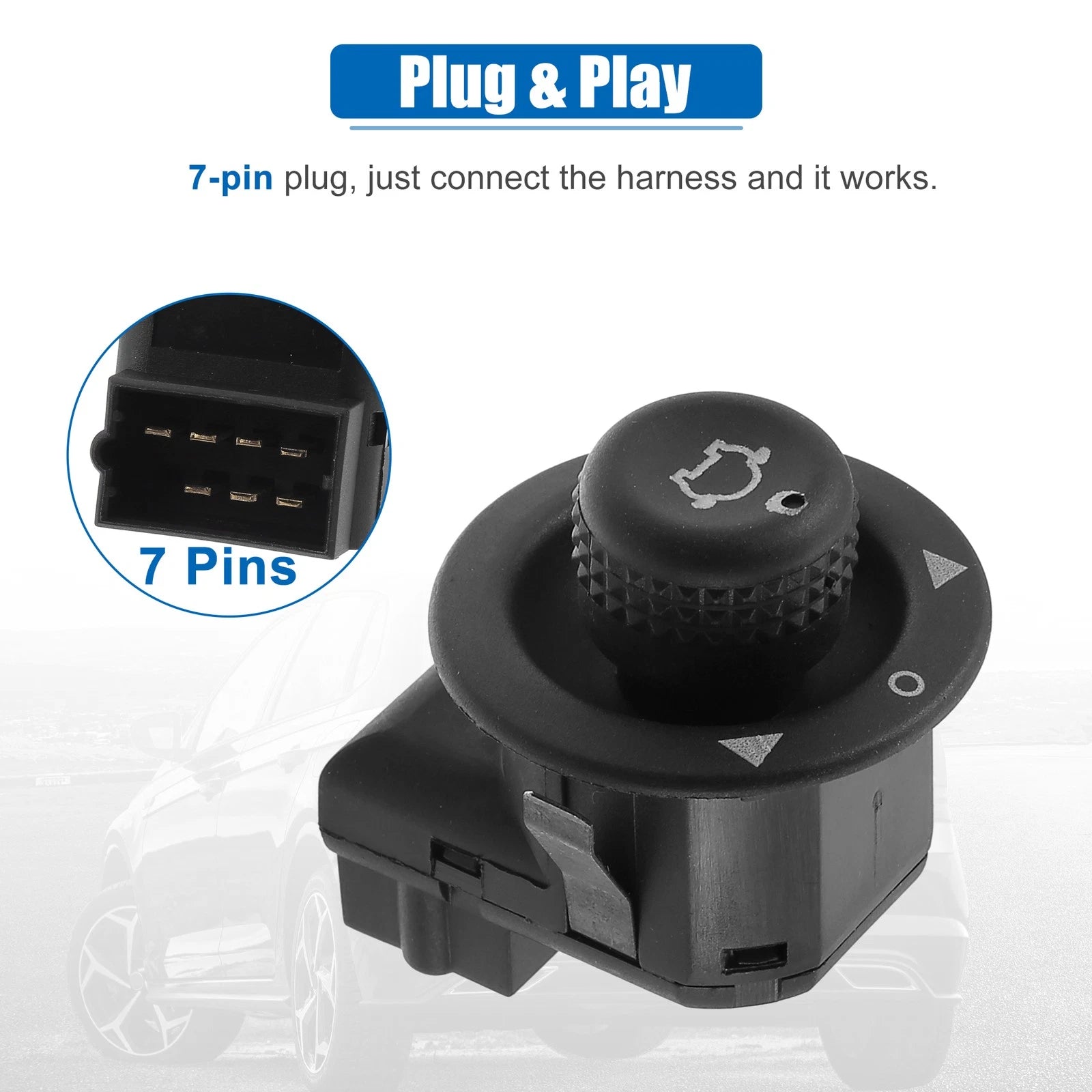 Power Mirror Control Switch for Ford Fiesta (1978–1980) 93BG-17B676-BA