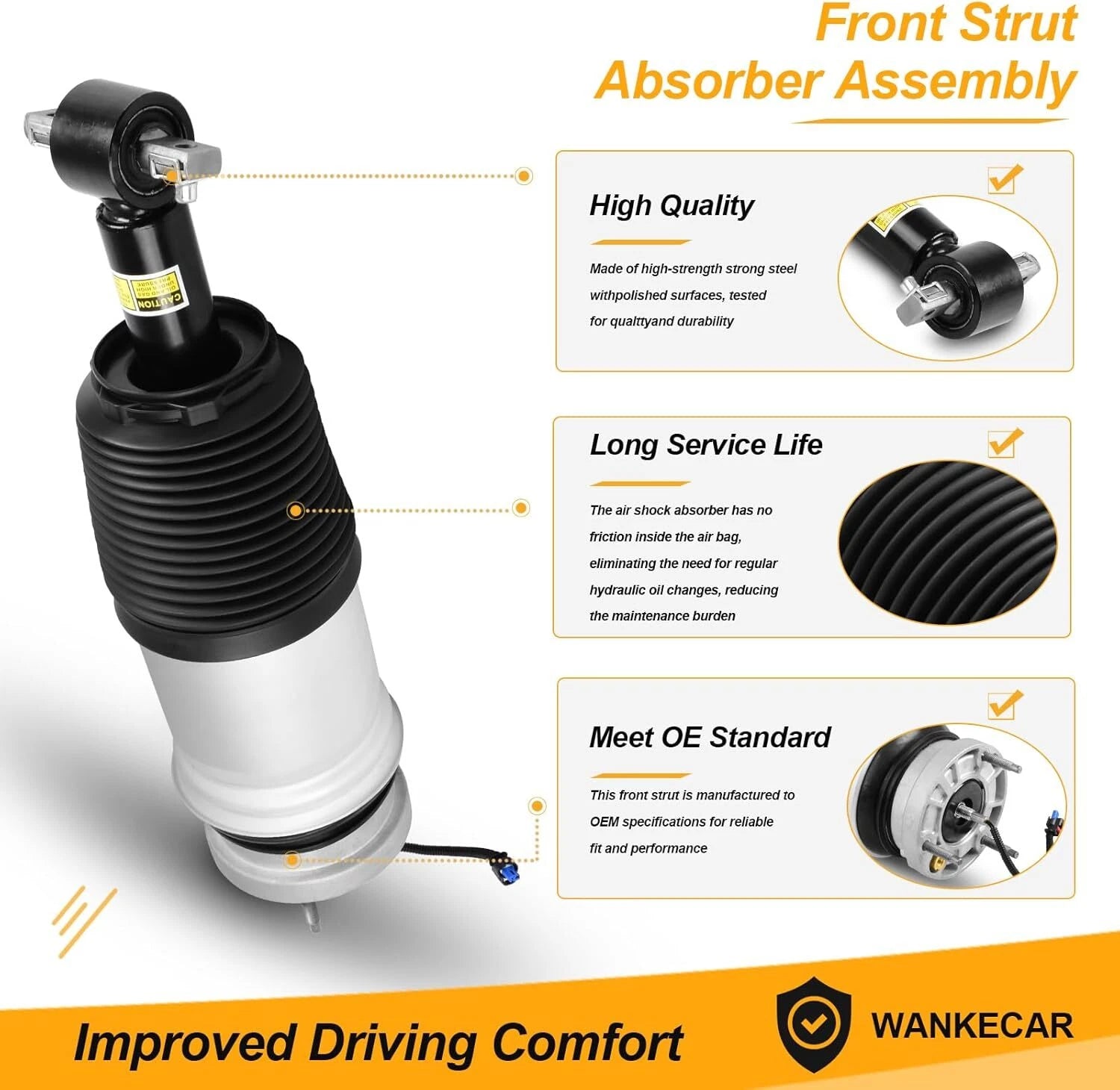 Front Air Shock Strut for Cadillac Escalade GMC Yukon XL Tahoe (2021–2024)