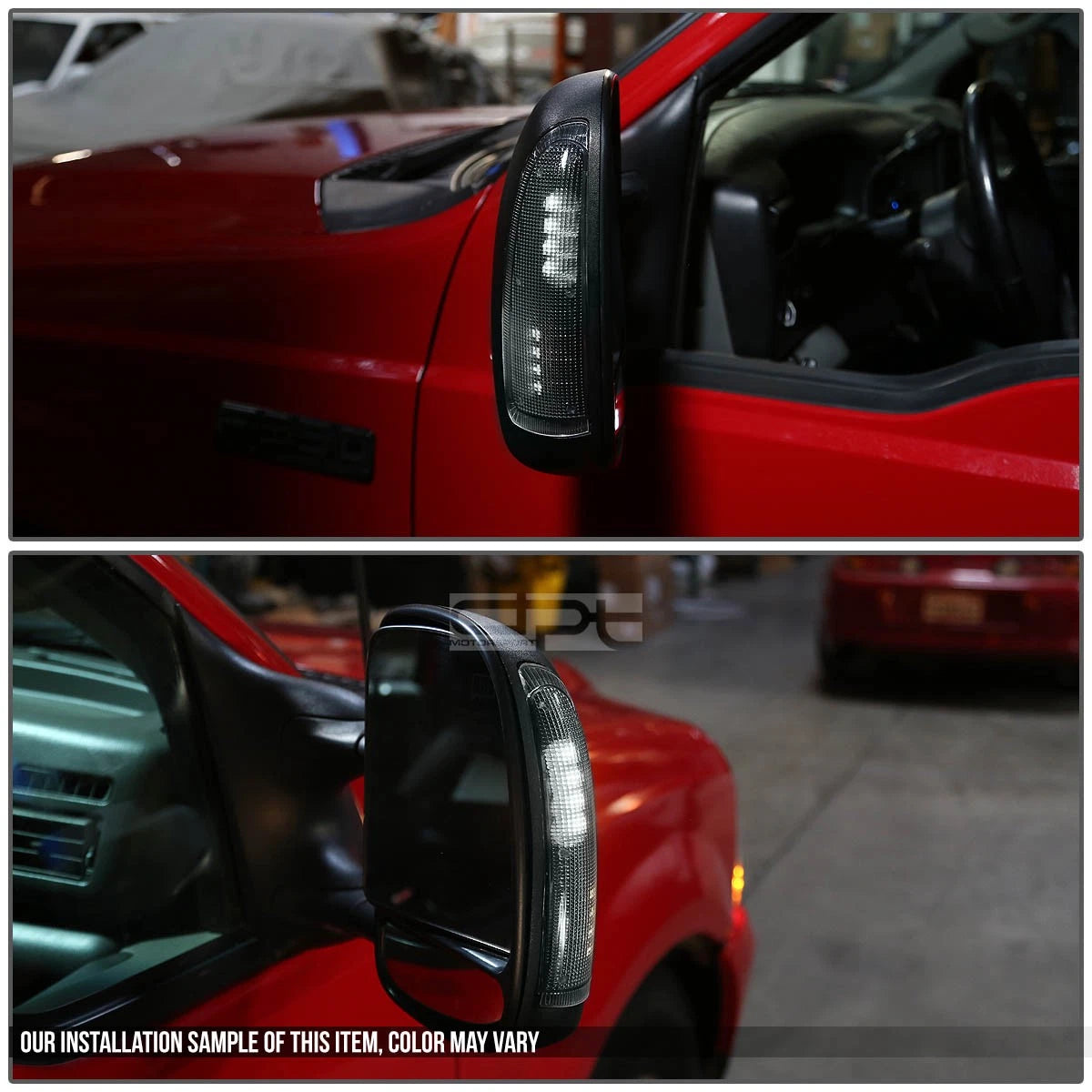 Smoked White LED Tow/Side Mirror Running+Signal Light for Ford Superduty (2000–2007)